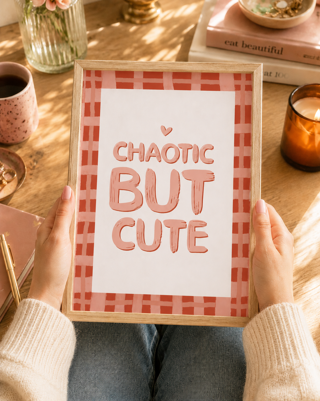 Chaotic But Cute Print – Playful Typography Art Print