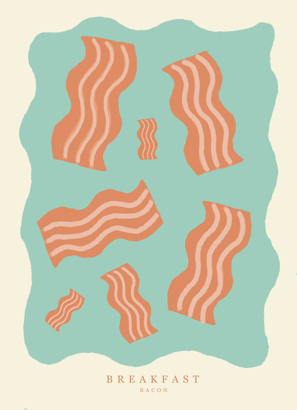 Playful Bacon Breakfast Art Print – A4