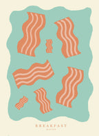 Playful Bacon Breakfast Art Print – A4