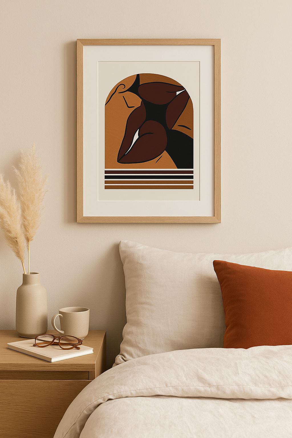 Kiss Art Print - Warm Abstract Wall Art