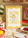 Lemon Sorbet Art Print - Colourful Kitchen Wall Art