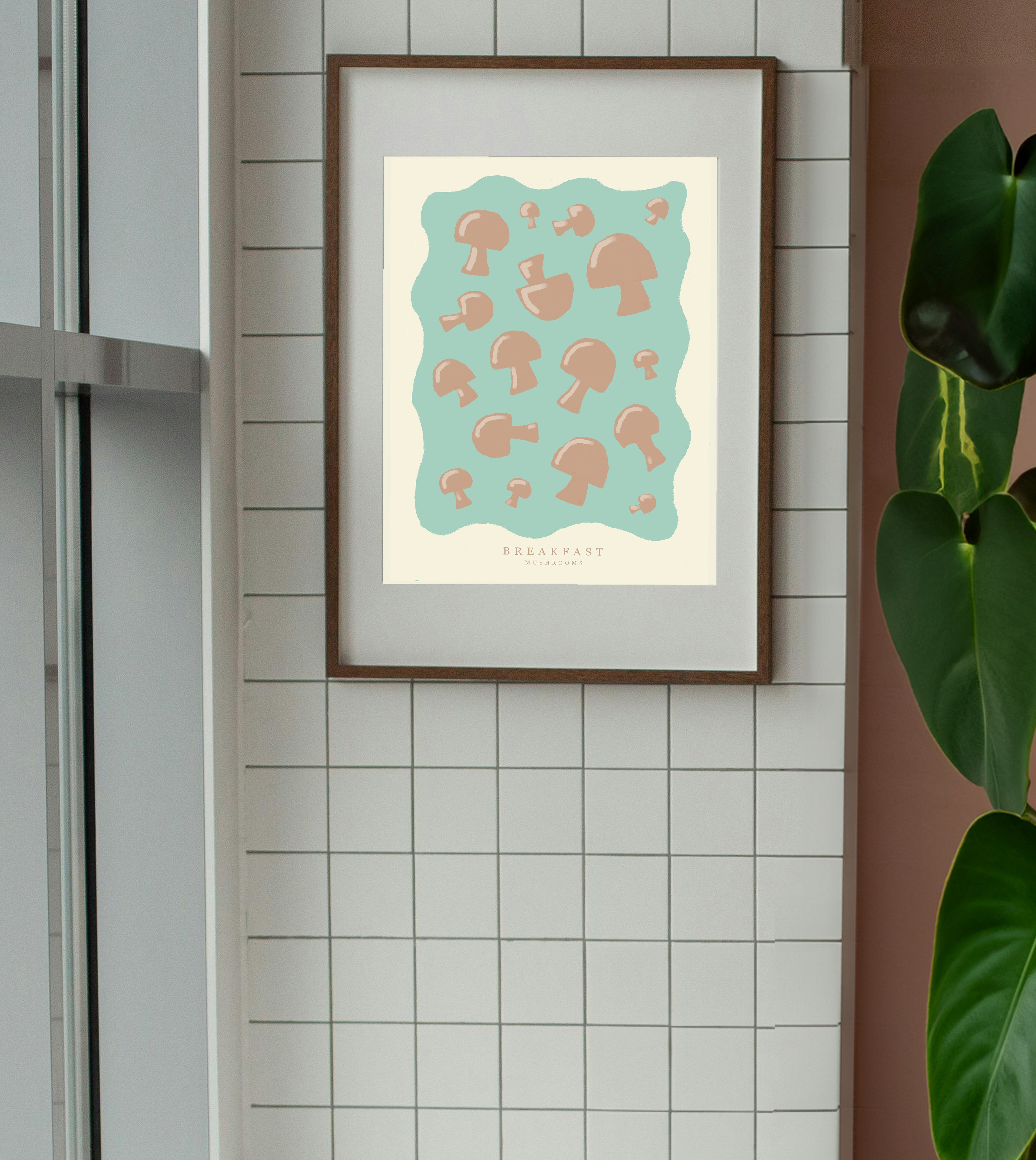 Charming Mushroom Breakfast Art Print – A4