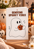 Sending Spooky Vibes, Cute Halloween Card