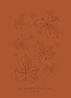 Maple Leaf Art Print – Hand-Illustrated Nature-Inspired A4 Decor