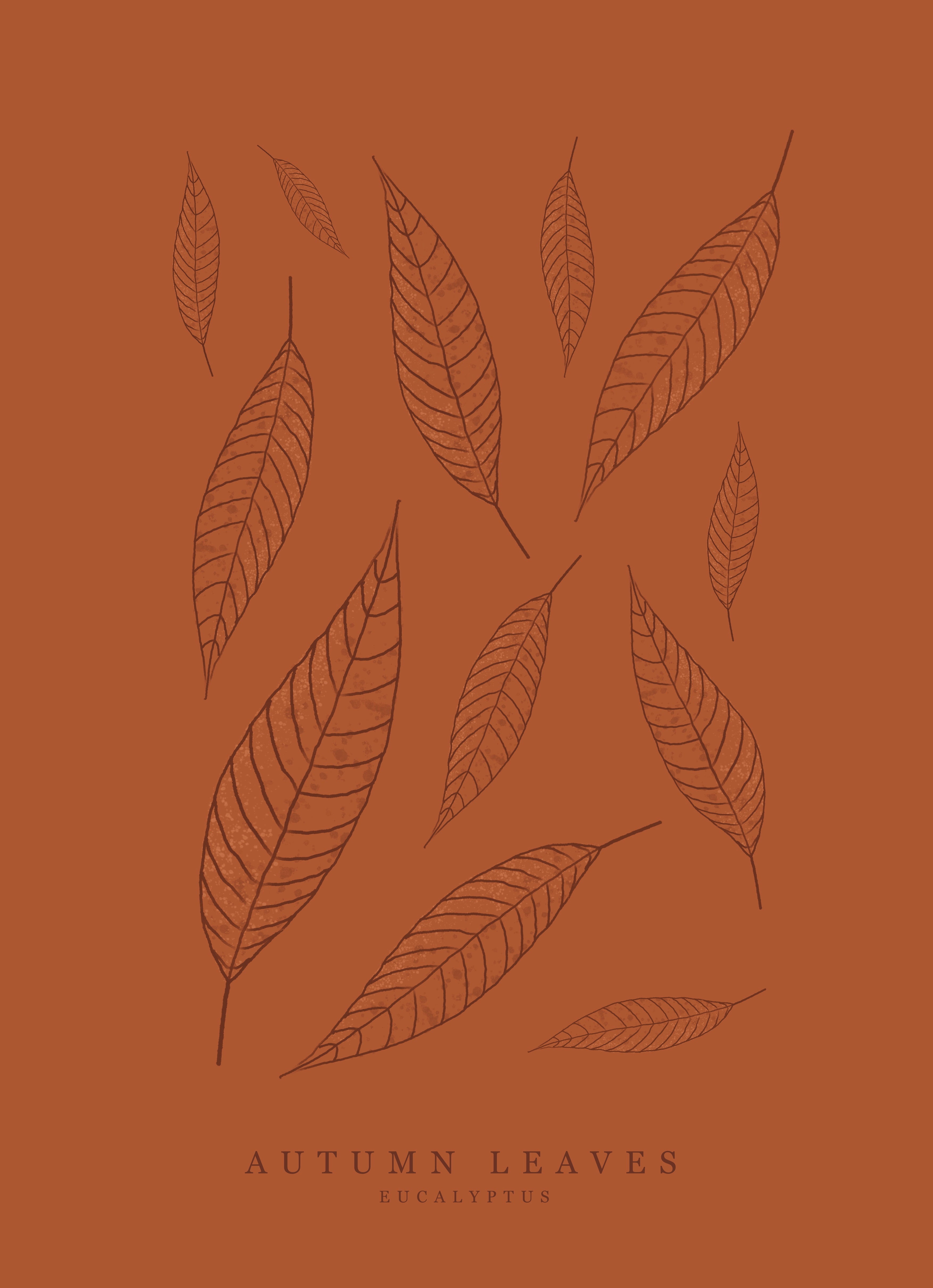 Eucalyptus Leaf Art Print – Eco-Friendly A4 Botanical Illustration