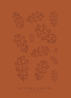 English Oak Leaf Art Print – Sustainable Handcrafted A4 Artwork