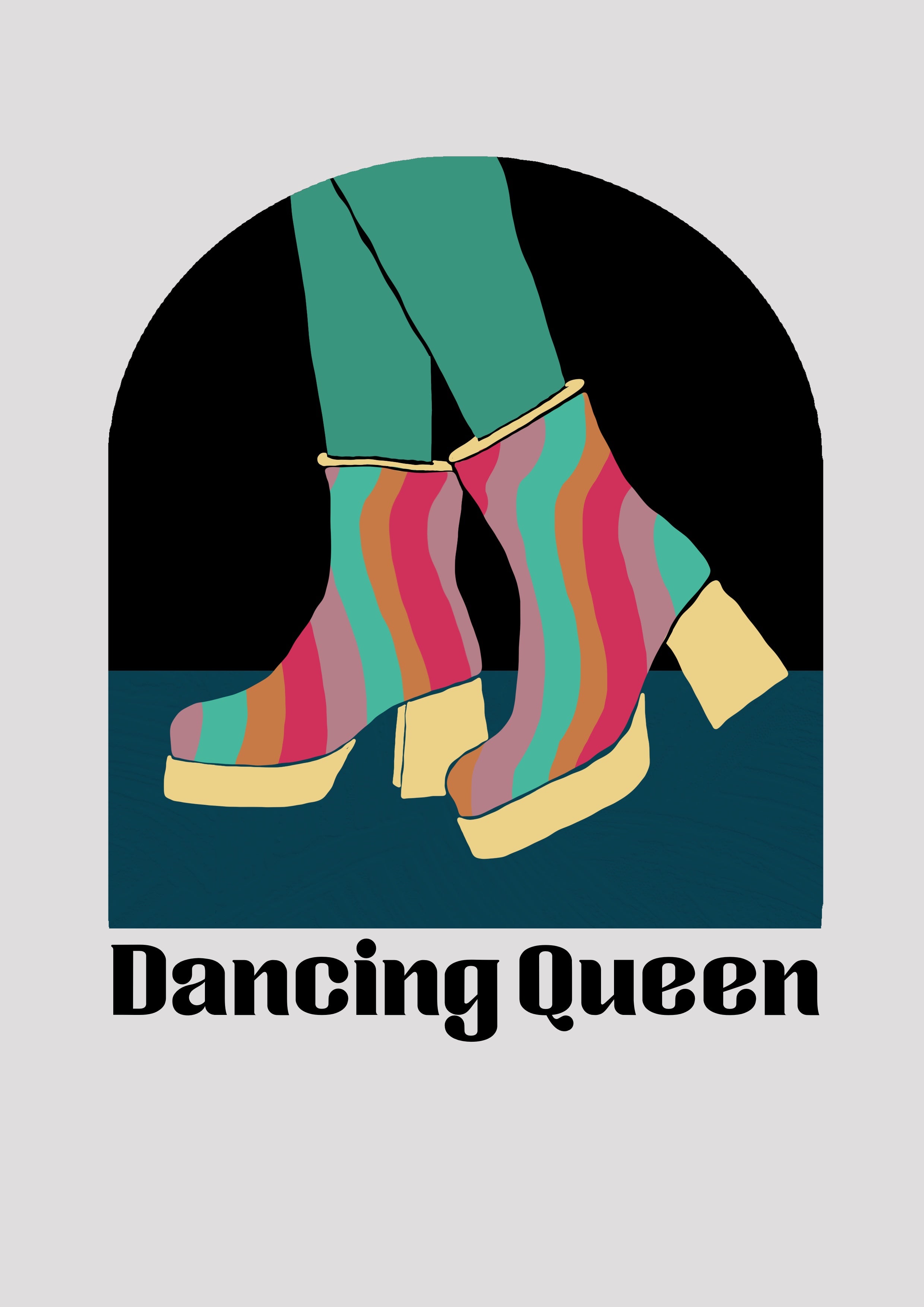 Colourful graphic wall art print styled for modern interiors