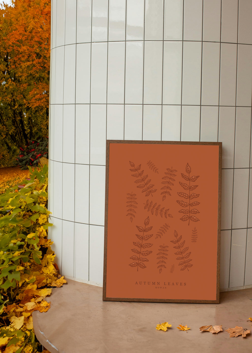 Rowan Leaf Art Print – Sustainable Hand-Illustrated A4 Wall Art