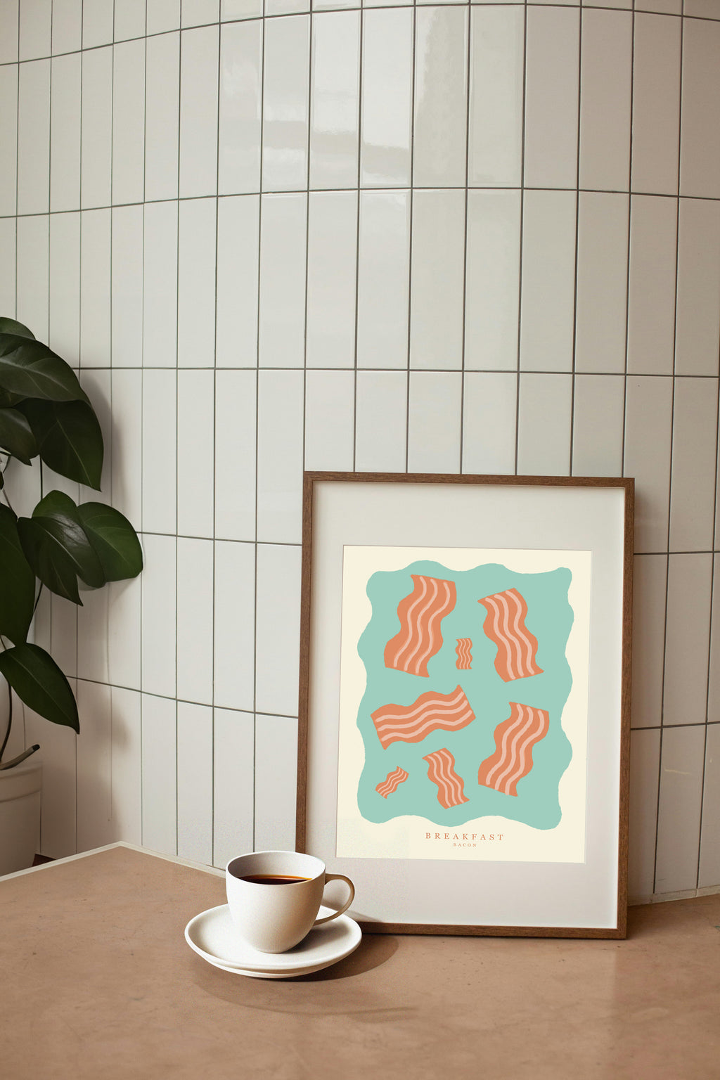 Playful Bacon Breakfast Art Print – A4