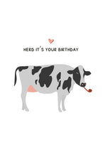 Herd It’s Your Birthday Card – Funny Cow Illustrated A6 Birthday Card
