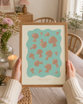 Charming Mushroom Breakfast Art Print – A4