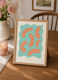 Whimsical Sausage Breakfast Art Print – A4
